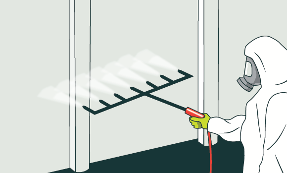 [image] Diagram showing wet spray method