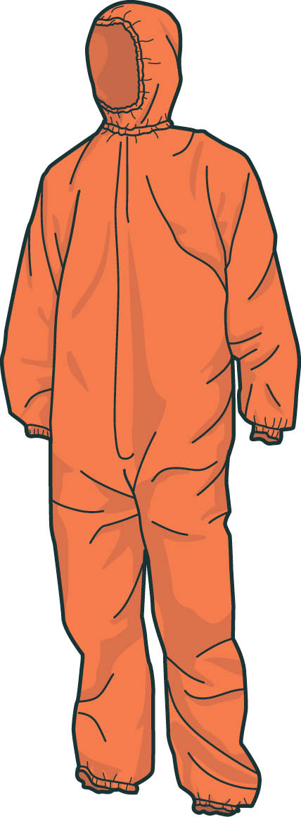 [image] Disposable coveralls - asbestos protective clothing