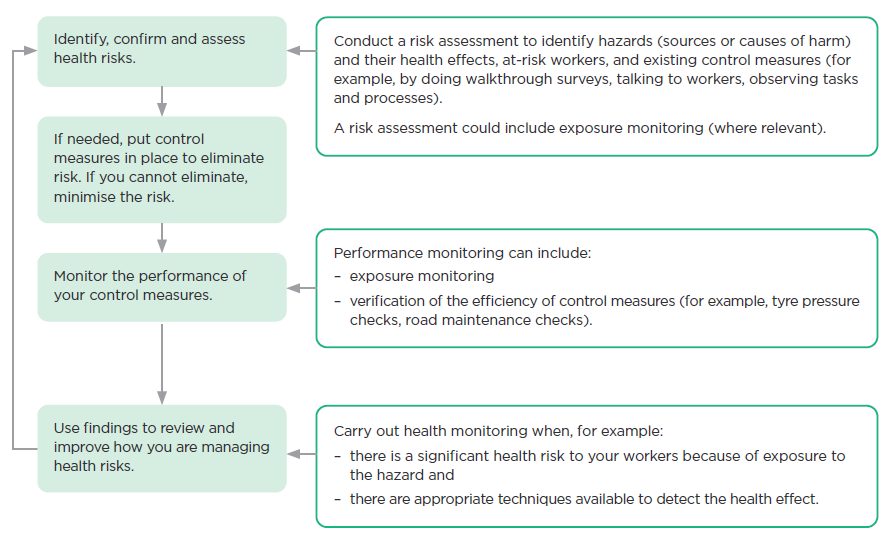 [Image] Diagram showing how to monitor when managing risk. 