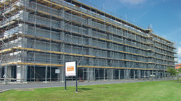 [image] Scaffolding on a multi storey building